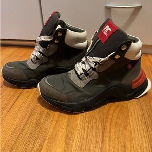 Sorel Womens Black and White High-Top Sneakers